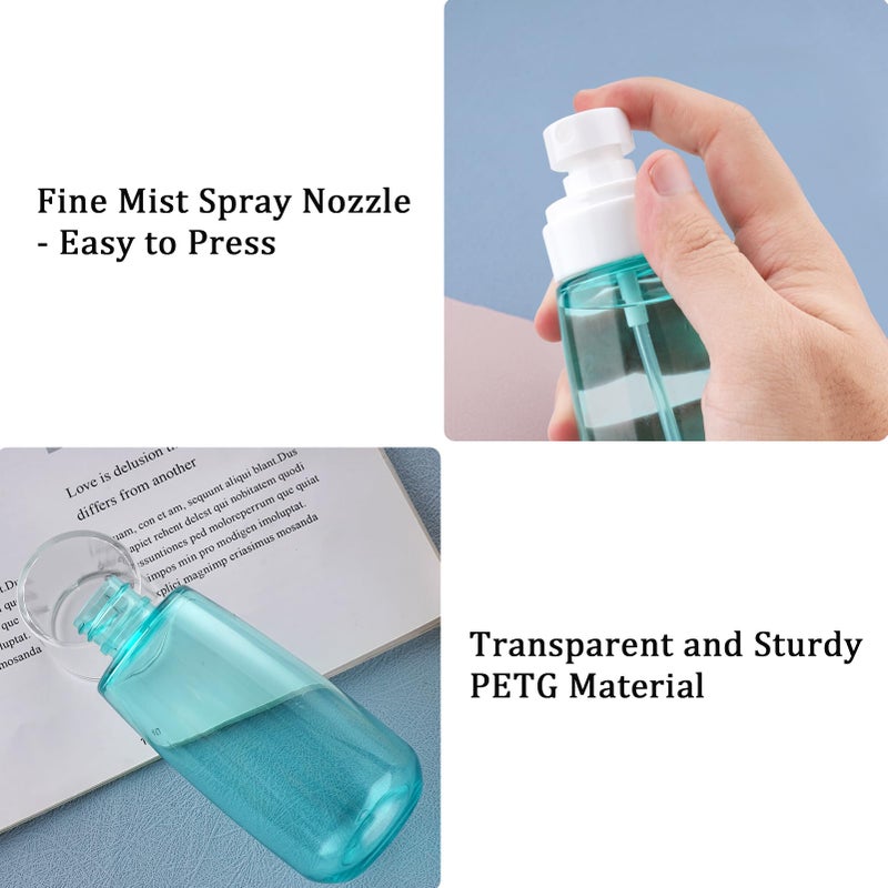 Cosywell Spray Bottle for Hair TSA Approved 3.4oz 100ml 3 Pack Leak Proof Travel Spray Bottle Empty Refillable Small Spray Bottles for Perfume Essential Oils Toners Rose Water Cosmetics (3Green) - Image 5